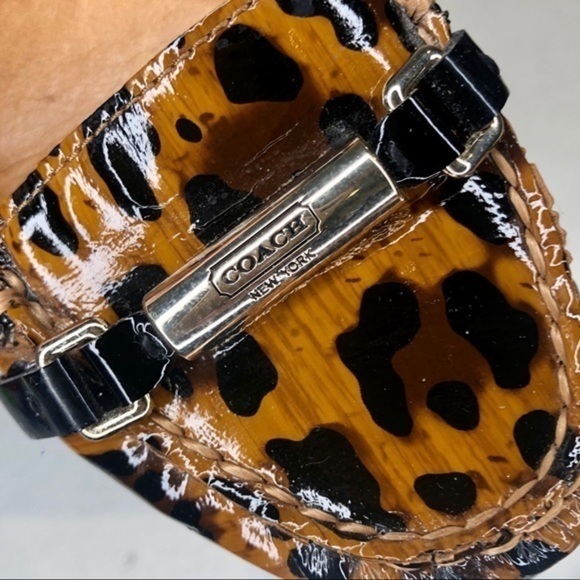 COACH patent leopard flats size 6.5 - Picture 4 of 11